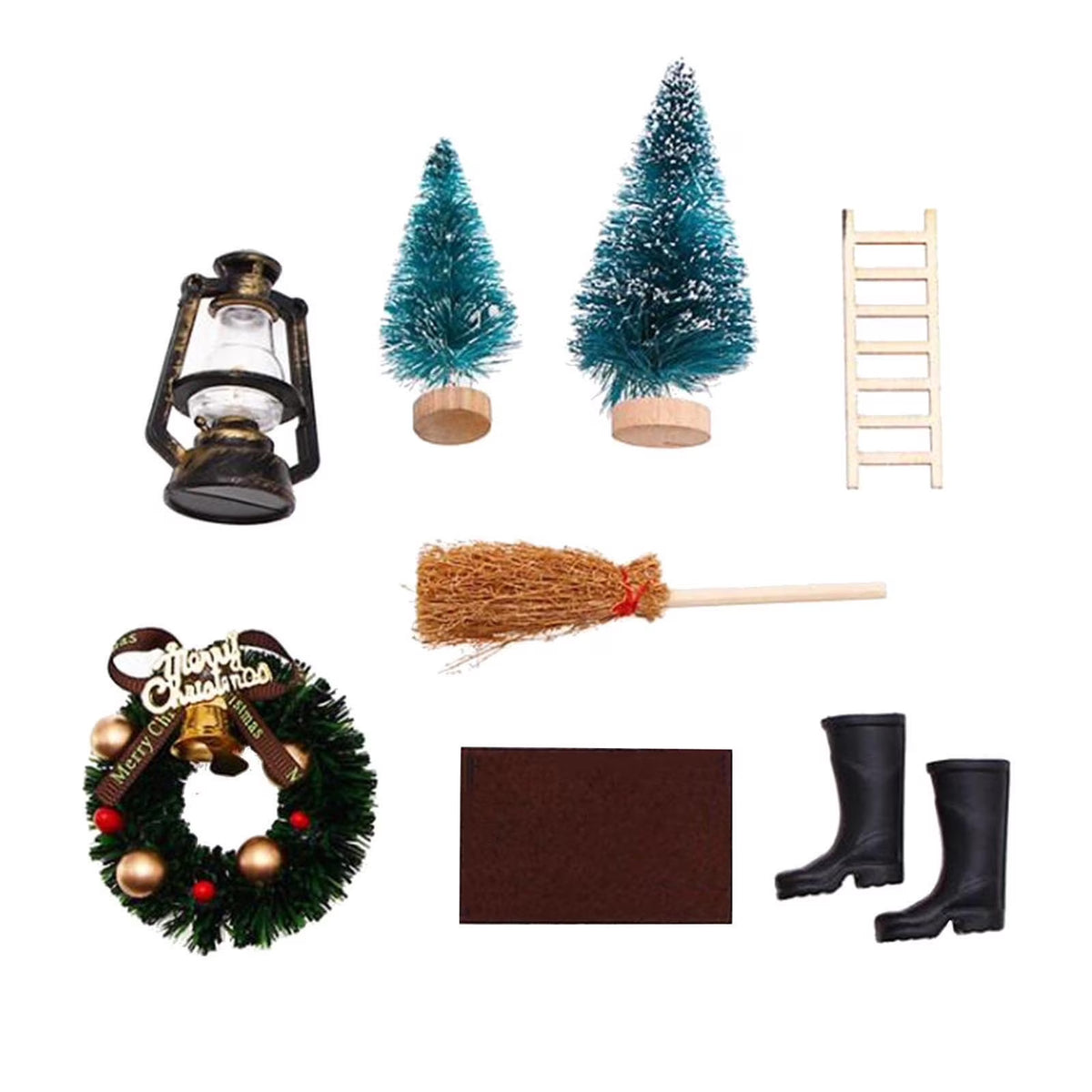 Doll House 8 Mini House Christmas Decoration Set N492978