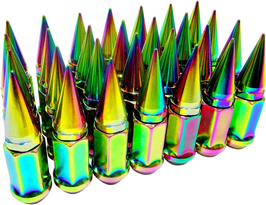 32 pc Extended Spike Lug Nut M12x1.25 Conical Seat Hex 3/4 X61021