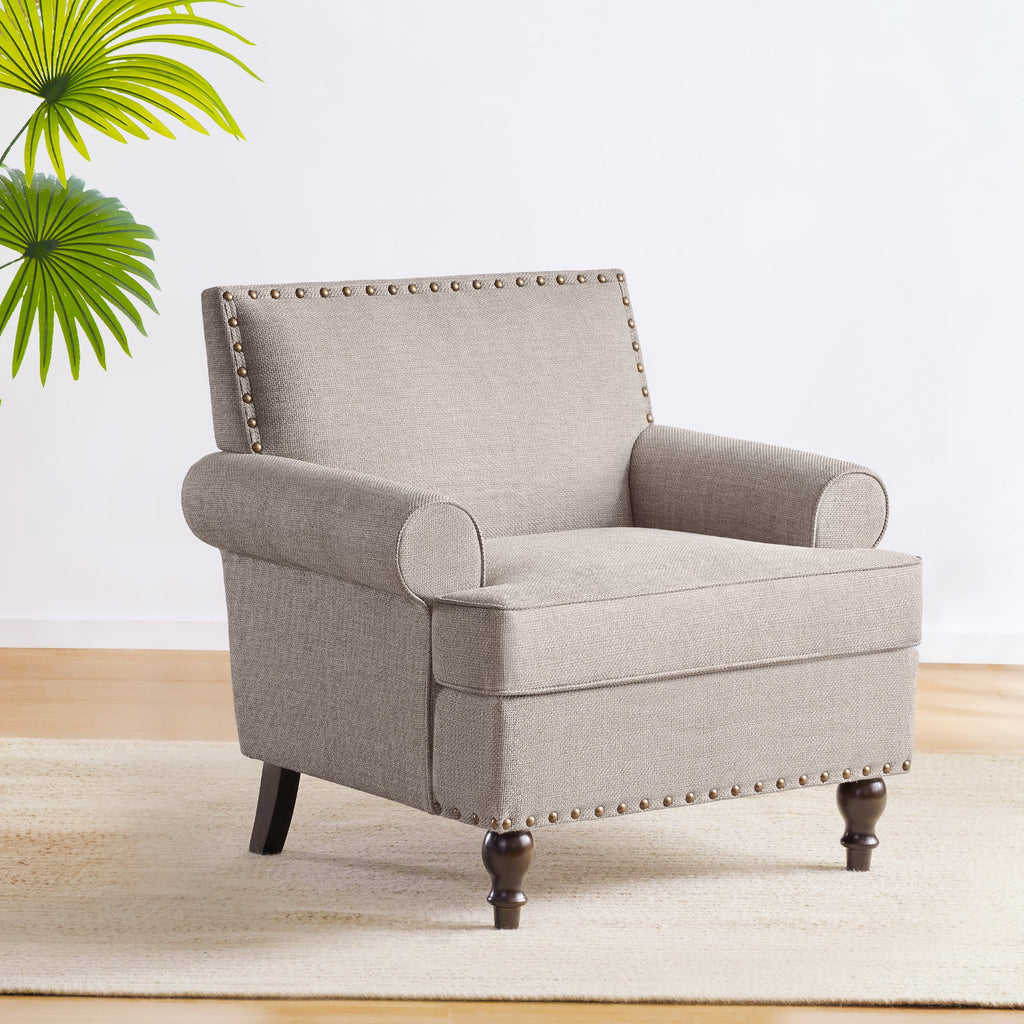 Brown Upholstered Accent Chair P11243