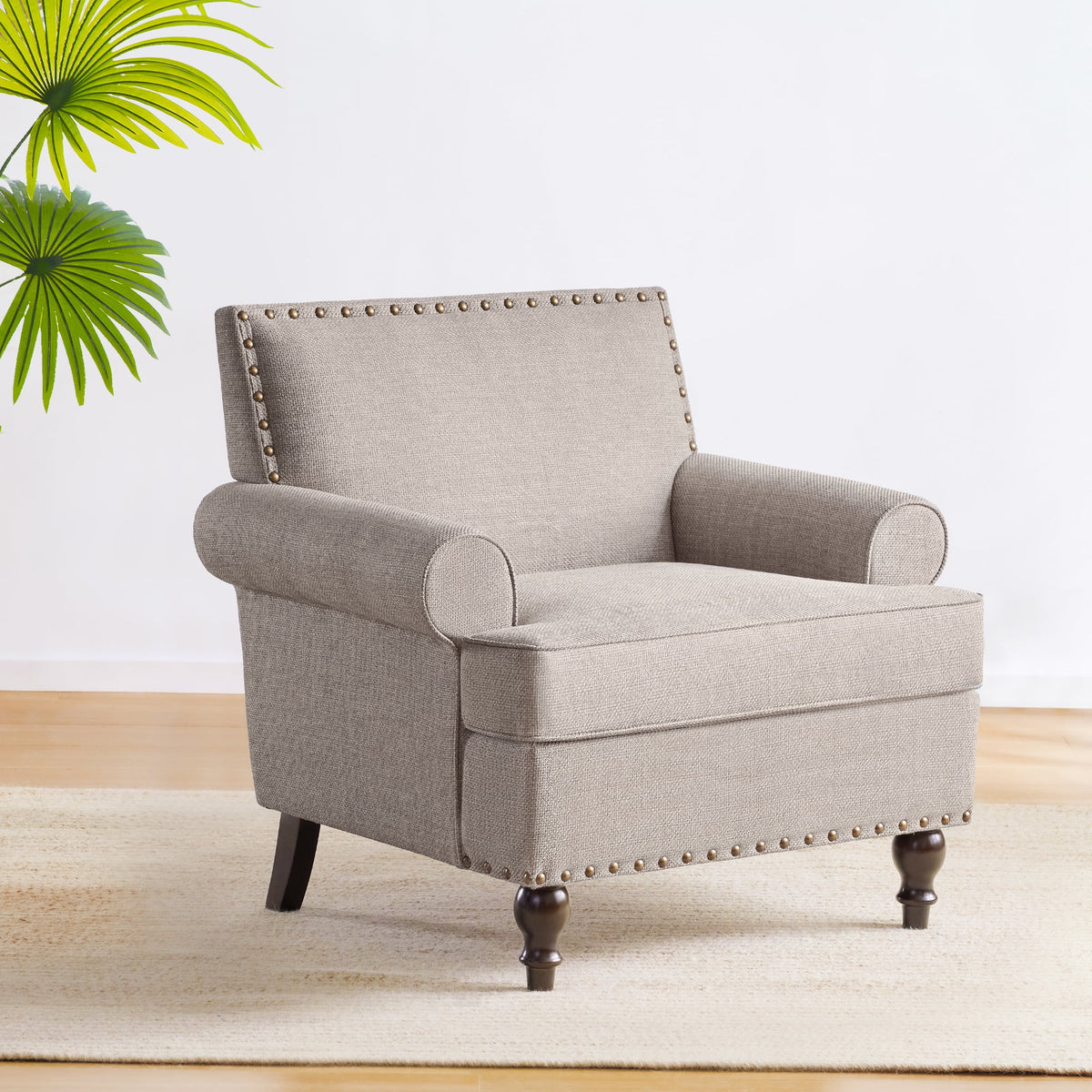Brown Upholstered Accent Chair P11243