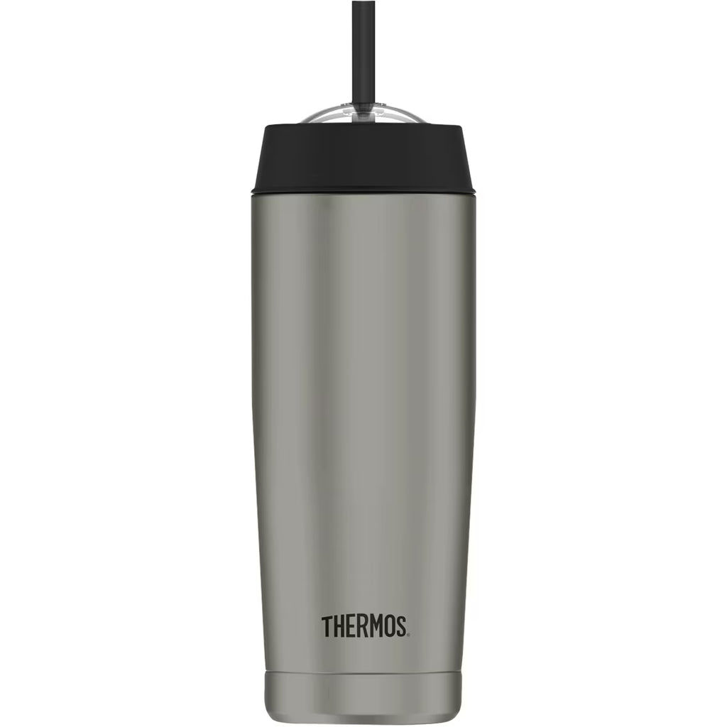 16 oz Vacuum Insulated Stainless Steel Cold Cup with Straw F6658