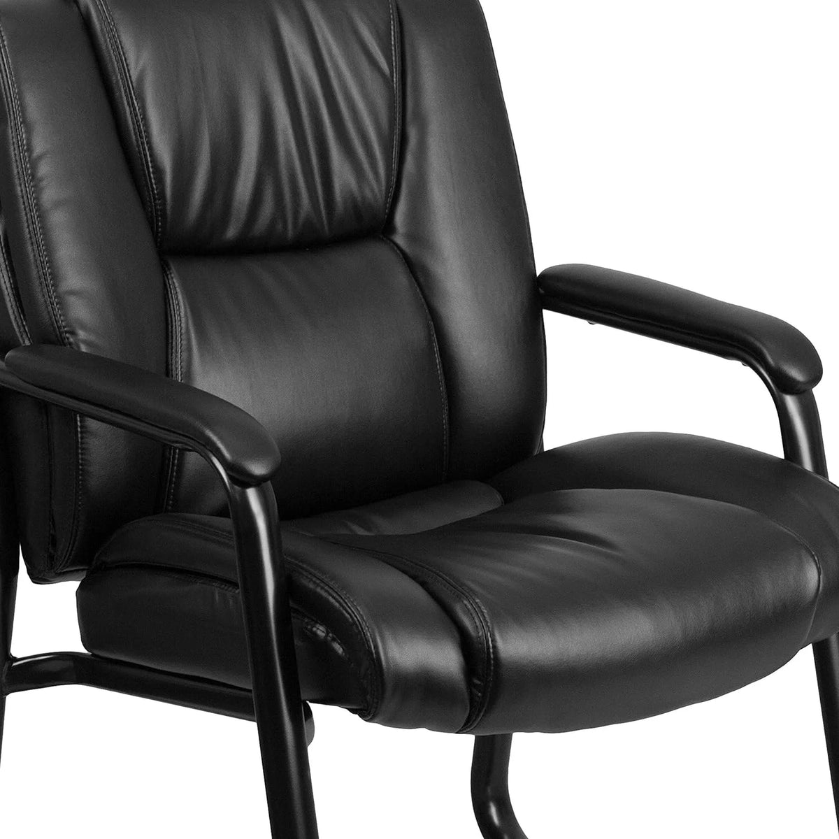 Black Leathersoft Reception Chairs L85994