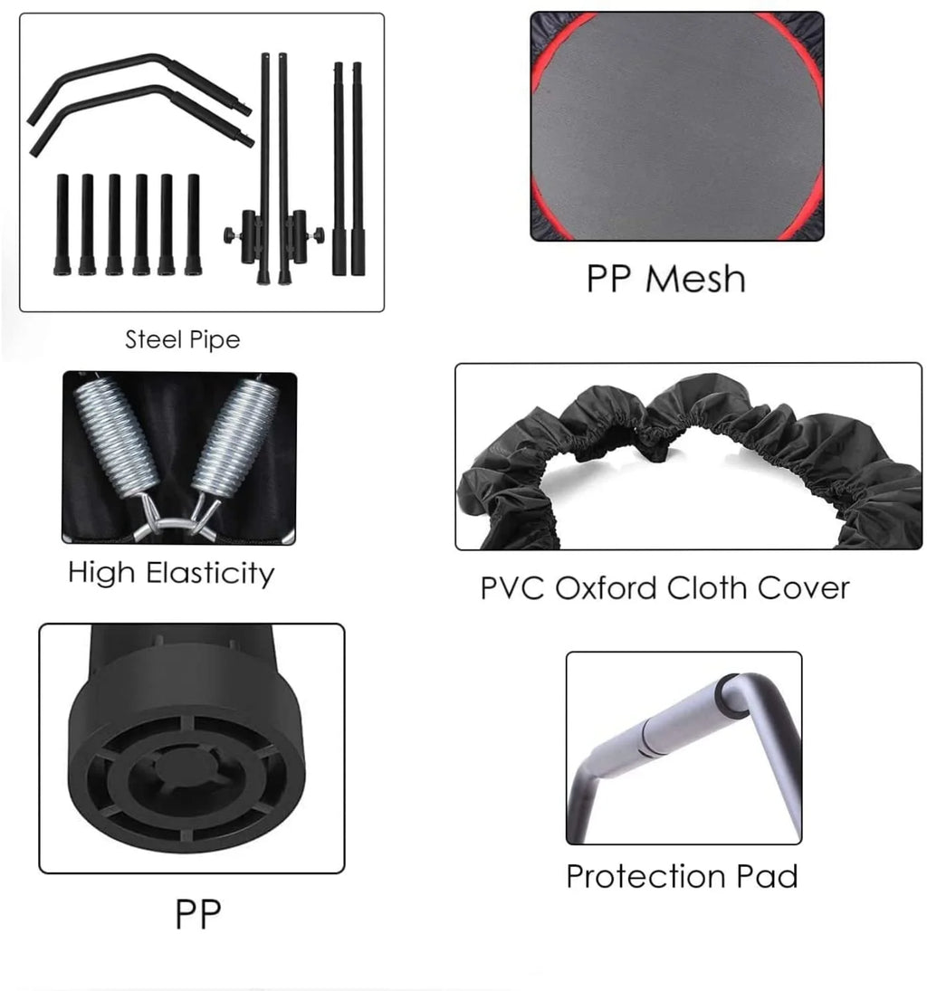 40 Foldable Mini Trampoline with Handrail X1249