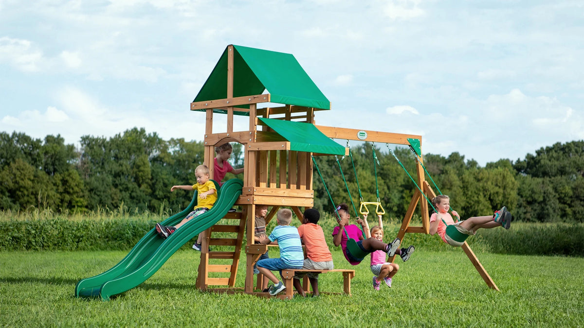 All Cedar Wood Playset Swing Set V378264