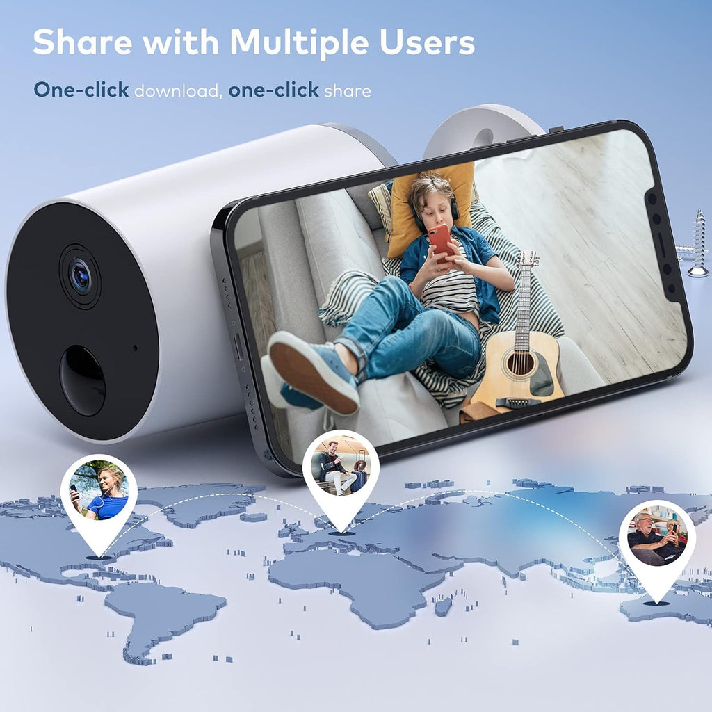 Wireless Battery-Powered Outdoor Security Camera with Night Vision and 2-Way Audio I2775