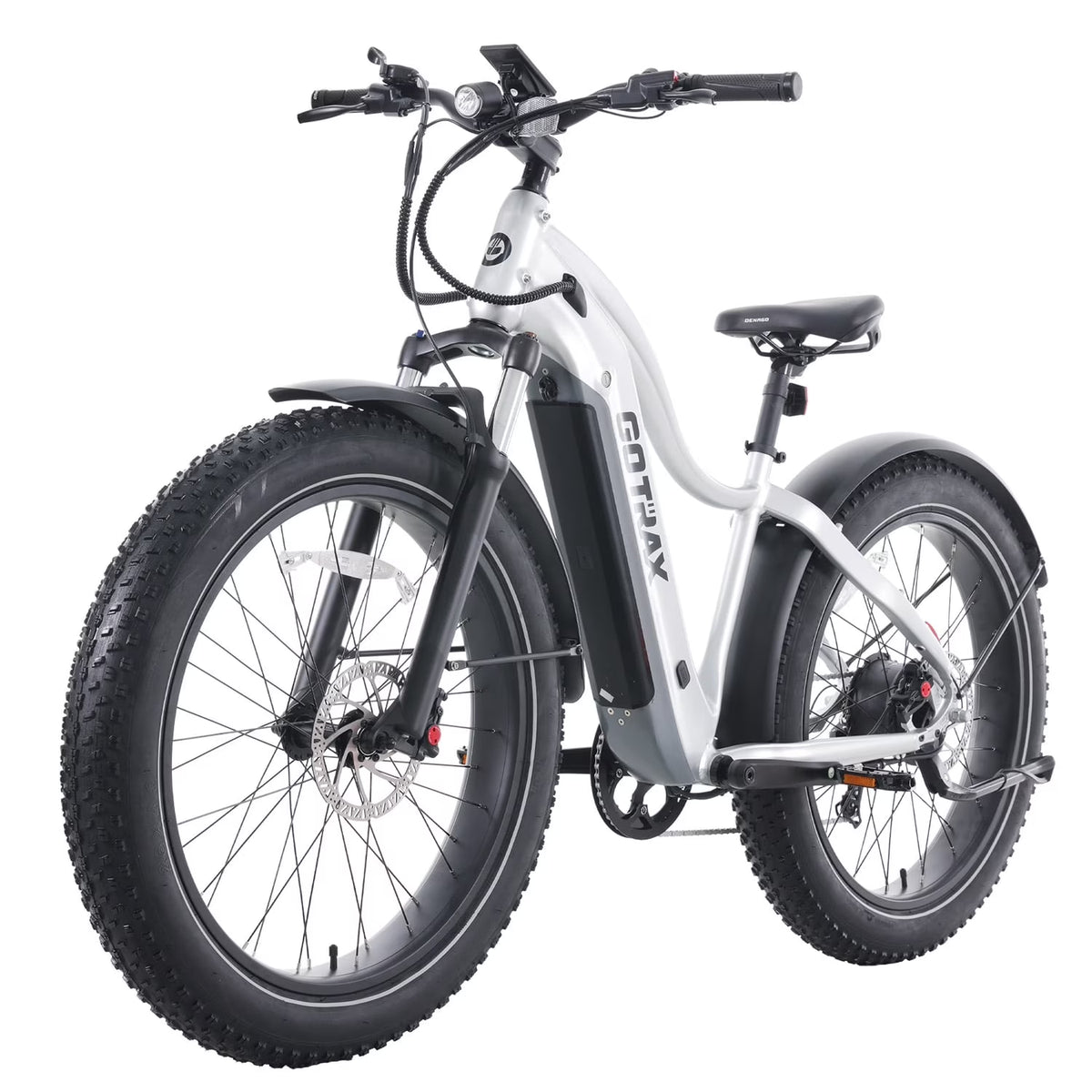 Silver 750W 48V 26" x 4" Fat Tire Electric Mountain Bike G457363