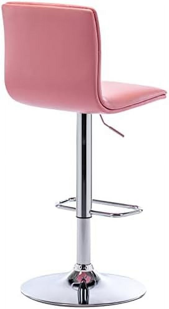 Tufted Adjustable PU Leather Swivel Barstools with Back Armless Counter Height Chairs I8011