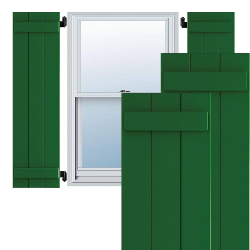 Chrome Composite Board-n-Batten Shutters, Per Pair K3380