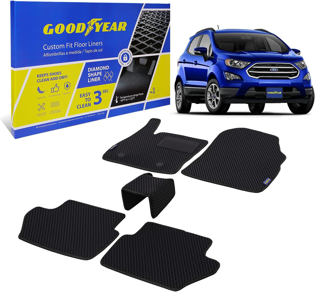 Black/Black 4 Pc. Car Floor Liners A270