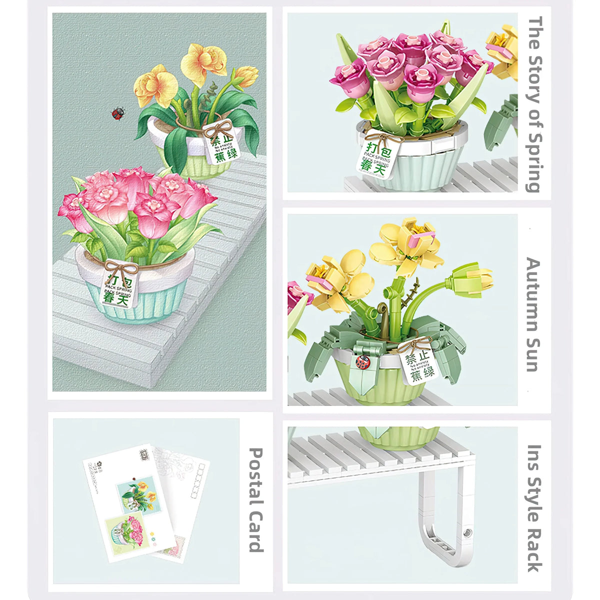 Orchid Bonsai Plant Building Block Set H28447