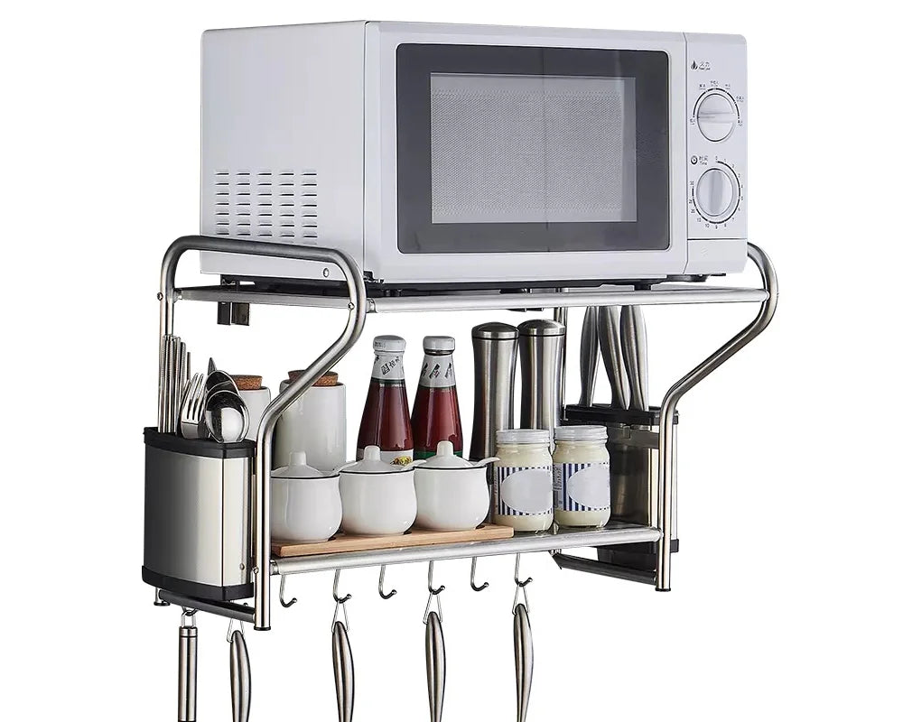 Stainless Steel Microwave Oven Wall Mount Shelf Rack M9633