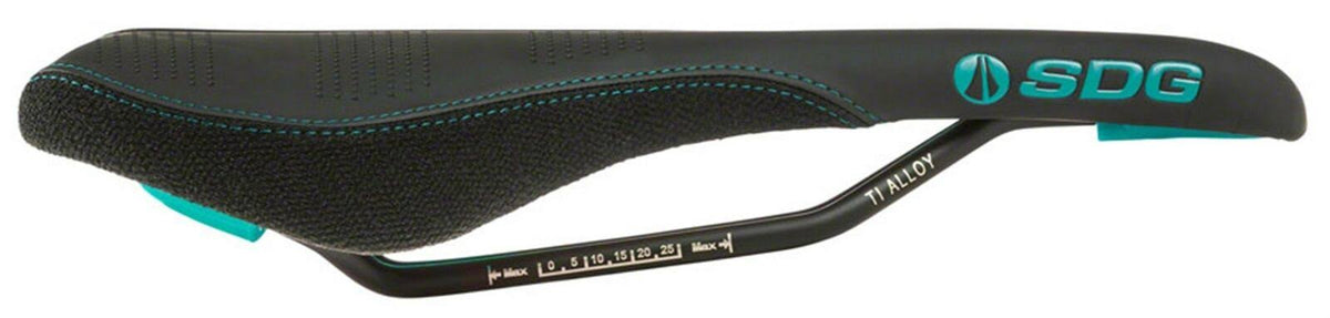 Turquoise Black Saddle with Ti-Alloy Rails X178