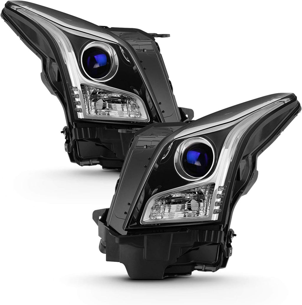 Projector Chrome Headlights Pair for Cadillac ATS Sedan A6636