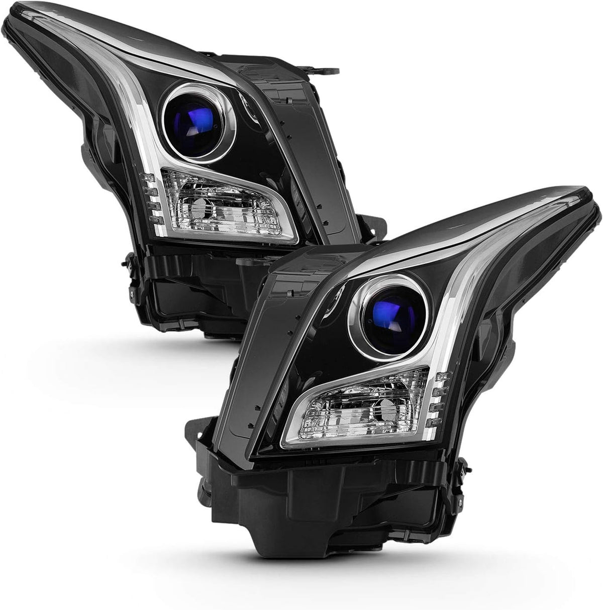 Projector Chrome Headlights Pair for Cadillac ATS Sedan A6636