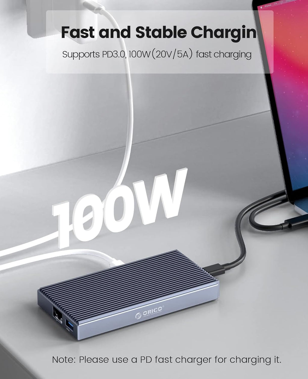 9-in-1 USB-C Hub with M.2 NVMe SSD Case R227807