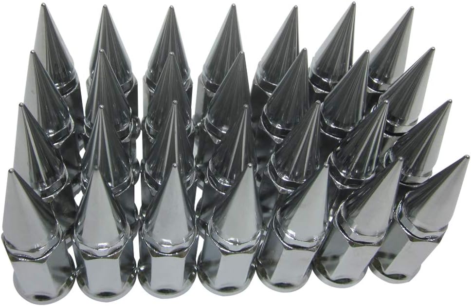 32 pc Extended Spike Lug Nut M12x1.25 Conical Seat Hex 3/4 X61021