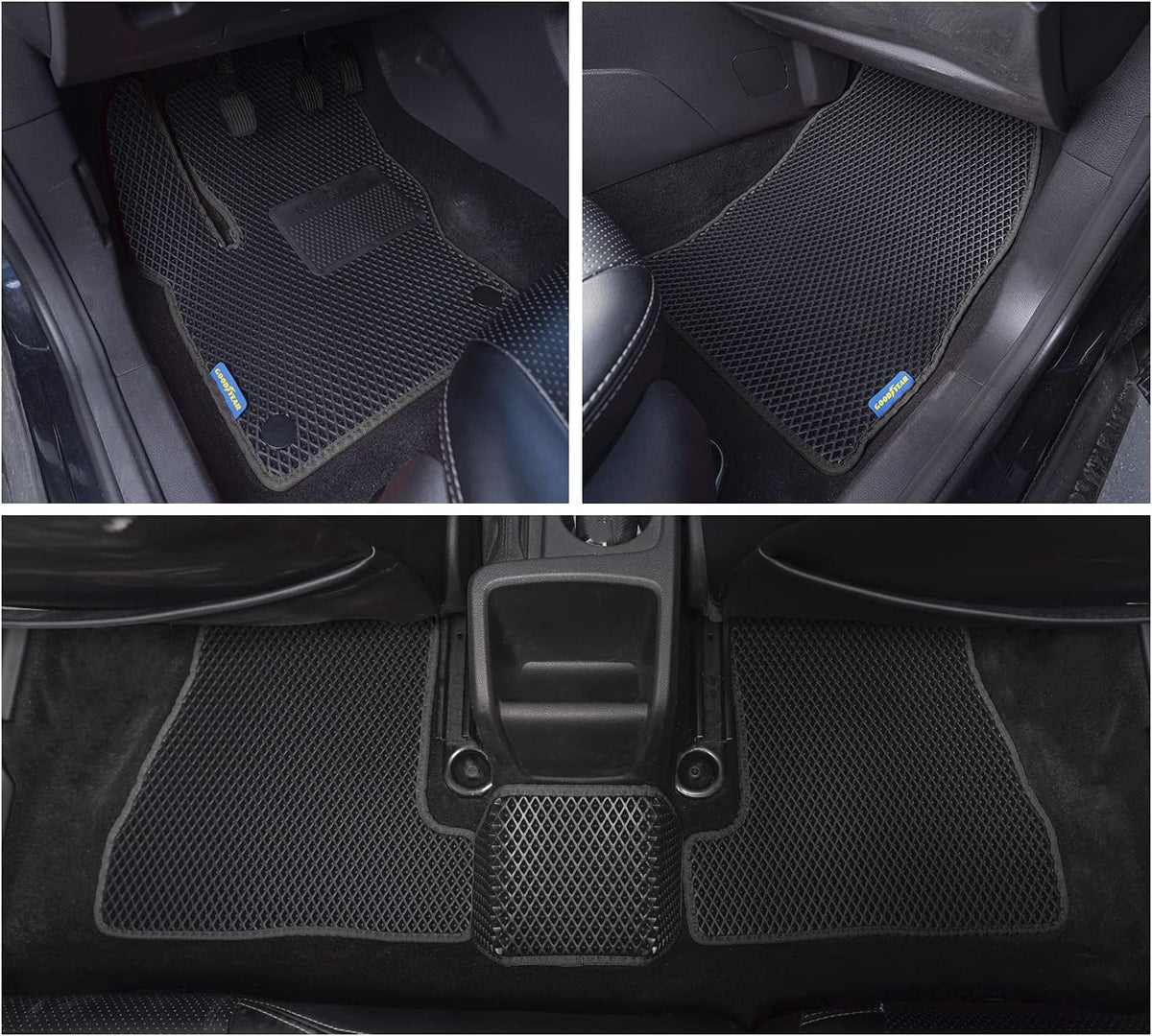 Black/Black 4 Pc. Car Floor Liners A270