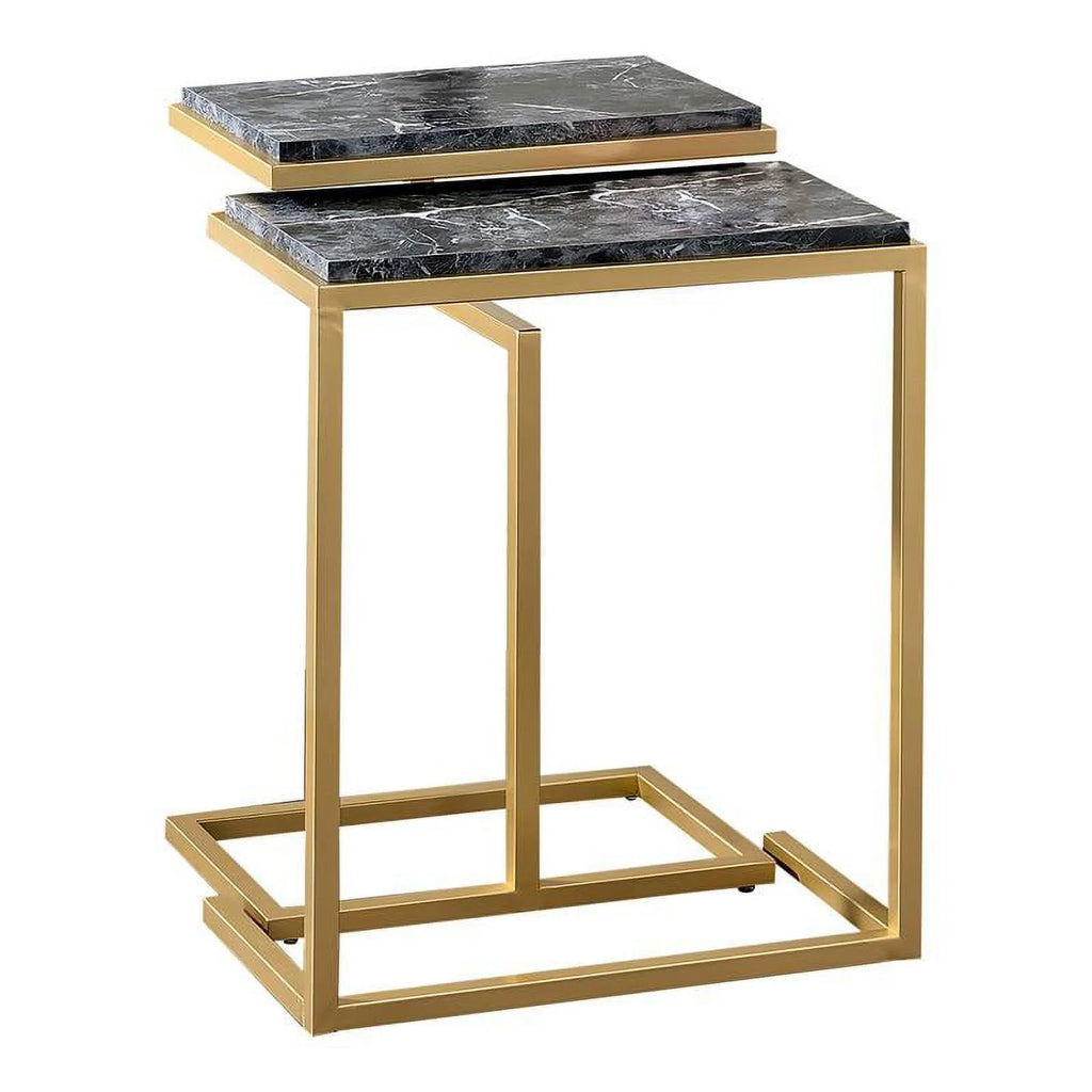 Black 2-Piece Metal Nesting Table A6316