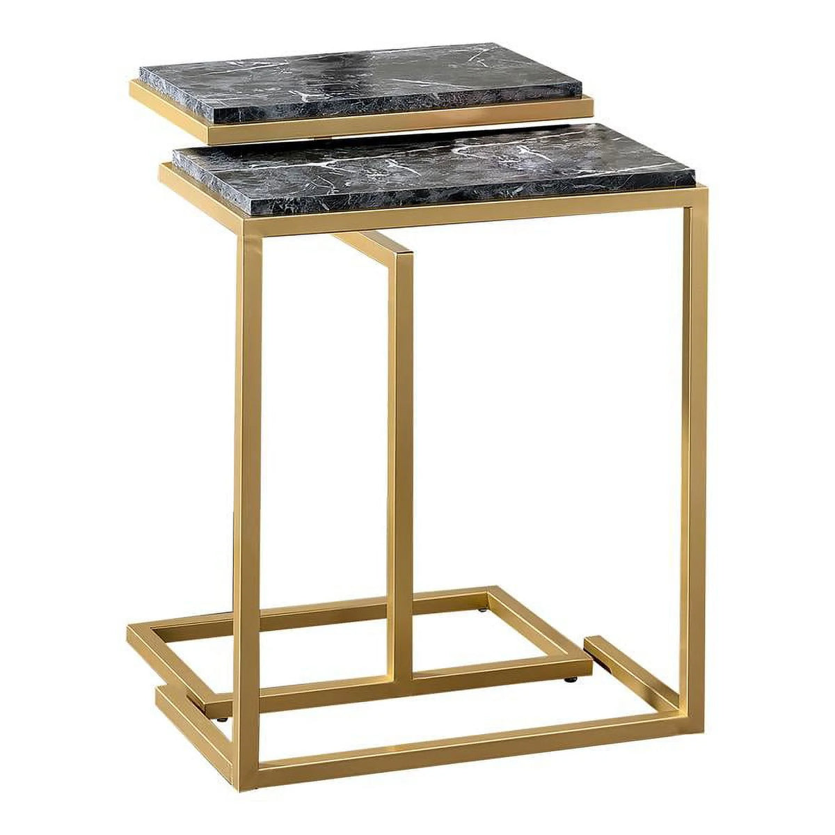 Black 2-Piece Metal Nesting Table A6316