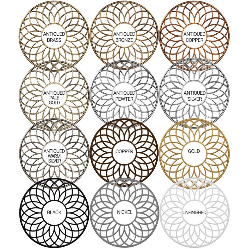32x22OD x 11 1/8x22ID x 1x22P PVC Pierced Ceiling Medallion Z1358