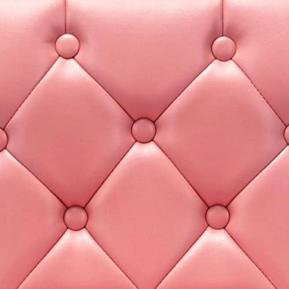 Tufted Adjustable PU Leather Swivel Barstools with Back Armless Counter Height Chairs I8011