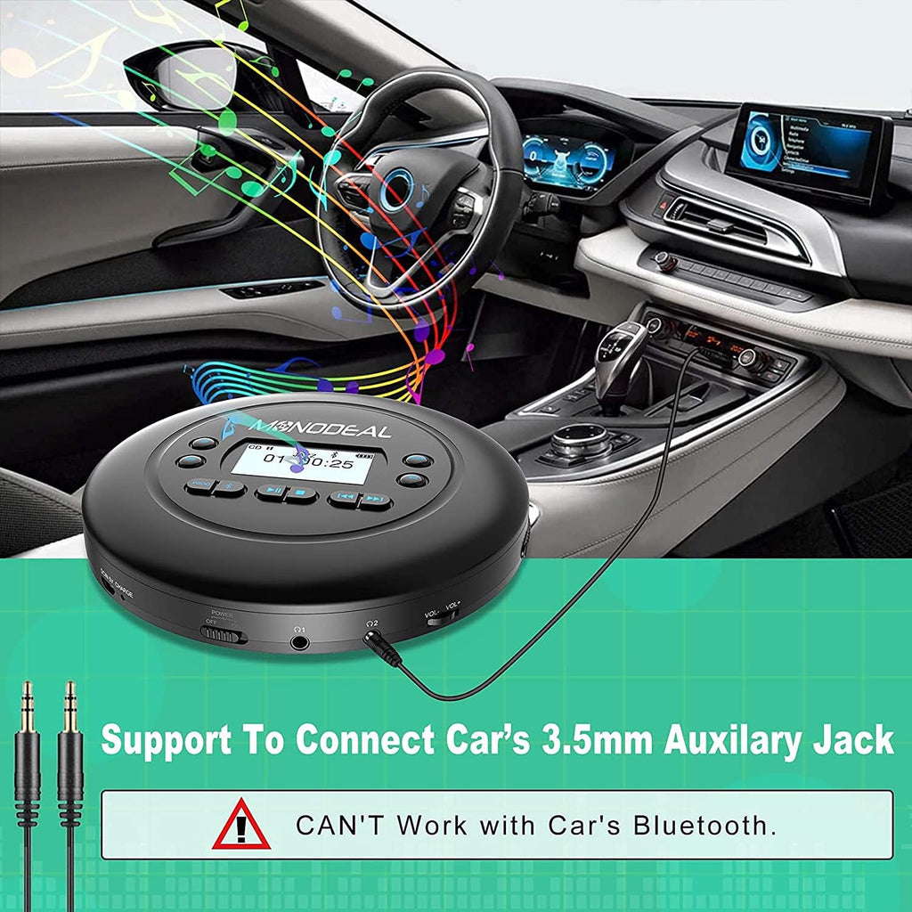 Bluetooth CD Player with Headphones, Pack of 2 N189
