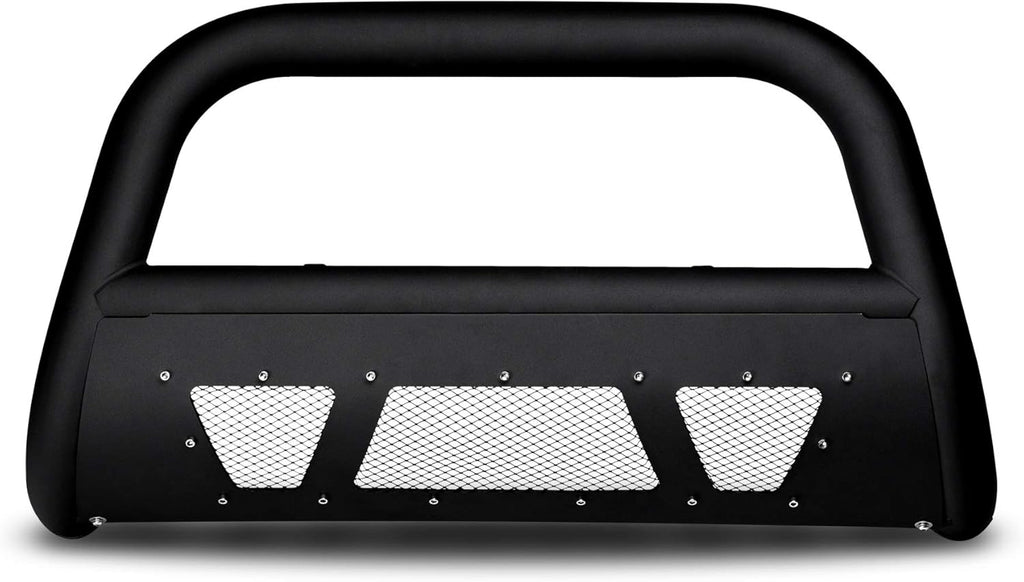 Matte Black Bull Bar with Mesh Skid Plate N9377