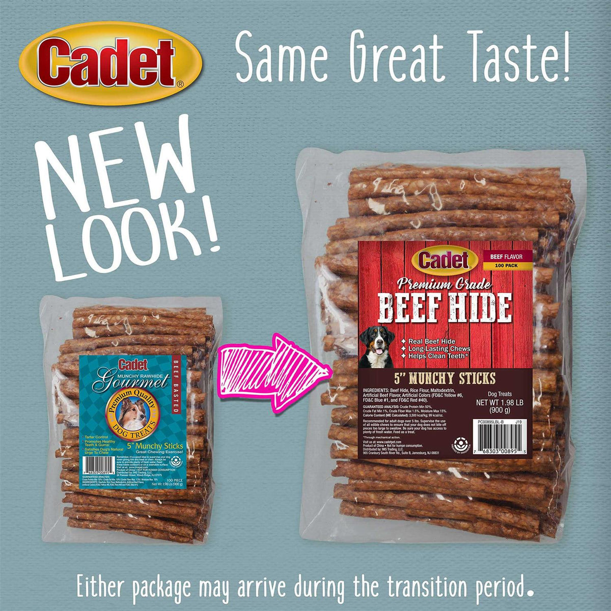5 Inch Rawhide Beef Sticks W6989