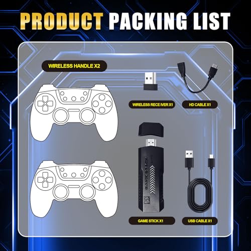 Retro Gaming Console with 64GB Plug & Play TV Stick S782170