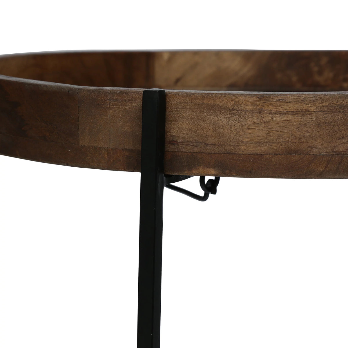 Mango Wood Folding Tray Top Side Table U358277