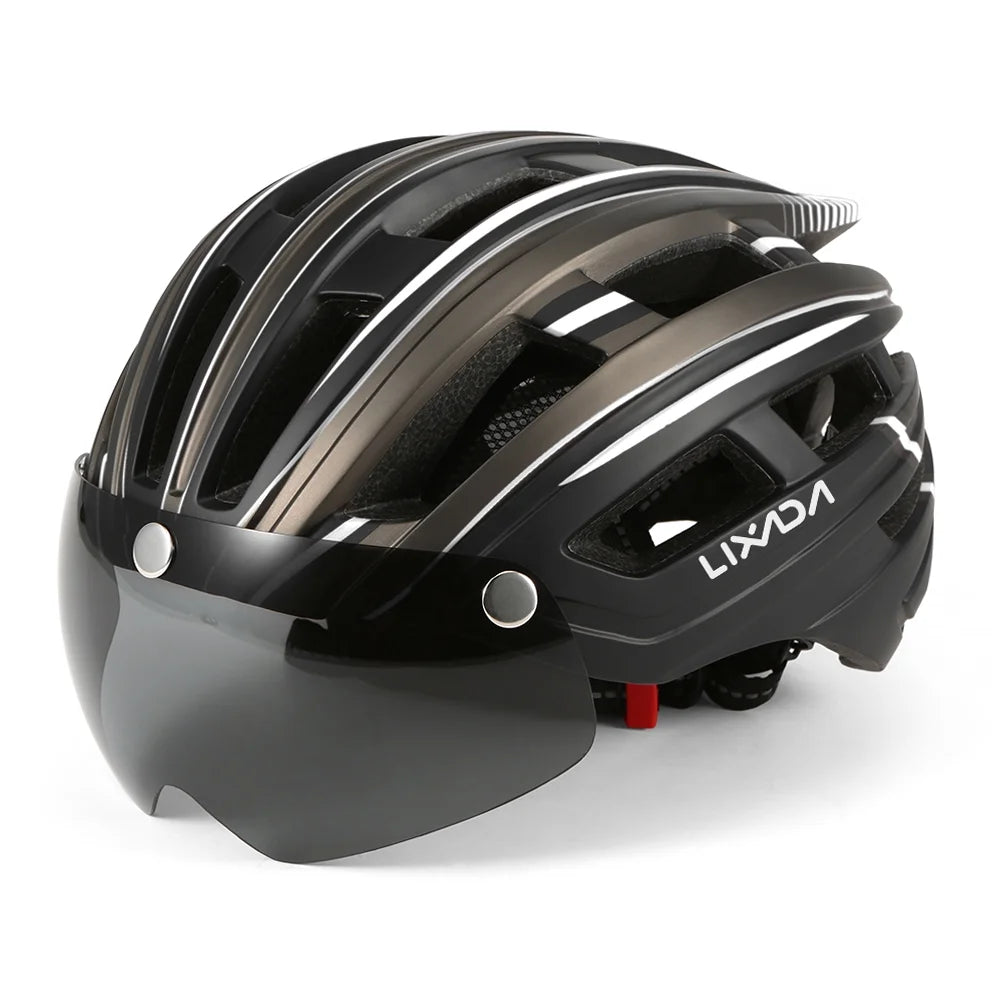 Mountain Bike Helmet with Back Light, Detachable Magnetic Visor C154608