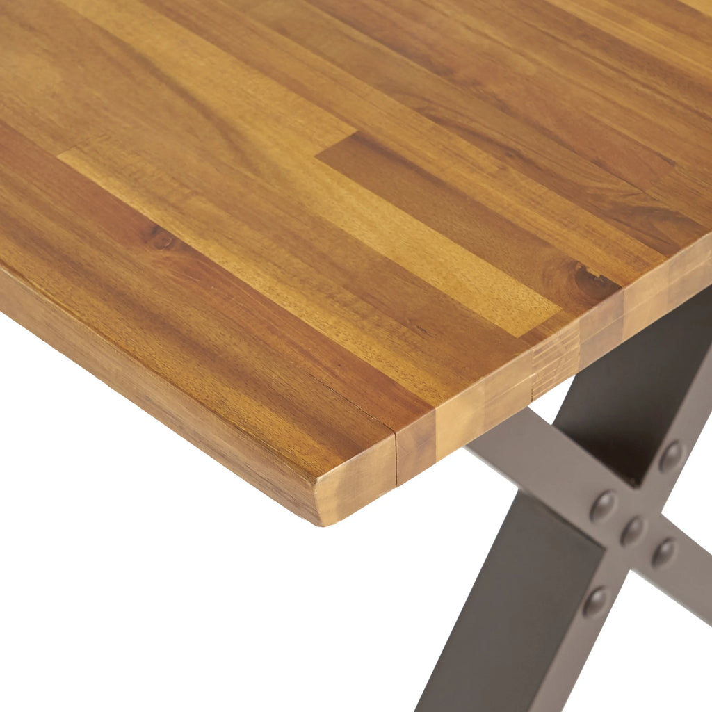 Acacia Desk with Iron Legs S6923