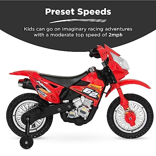 6V Kids Ride On Motorcycle with Training Wheels Black Q510605