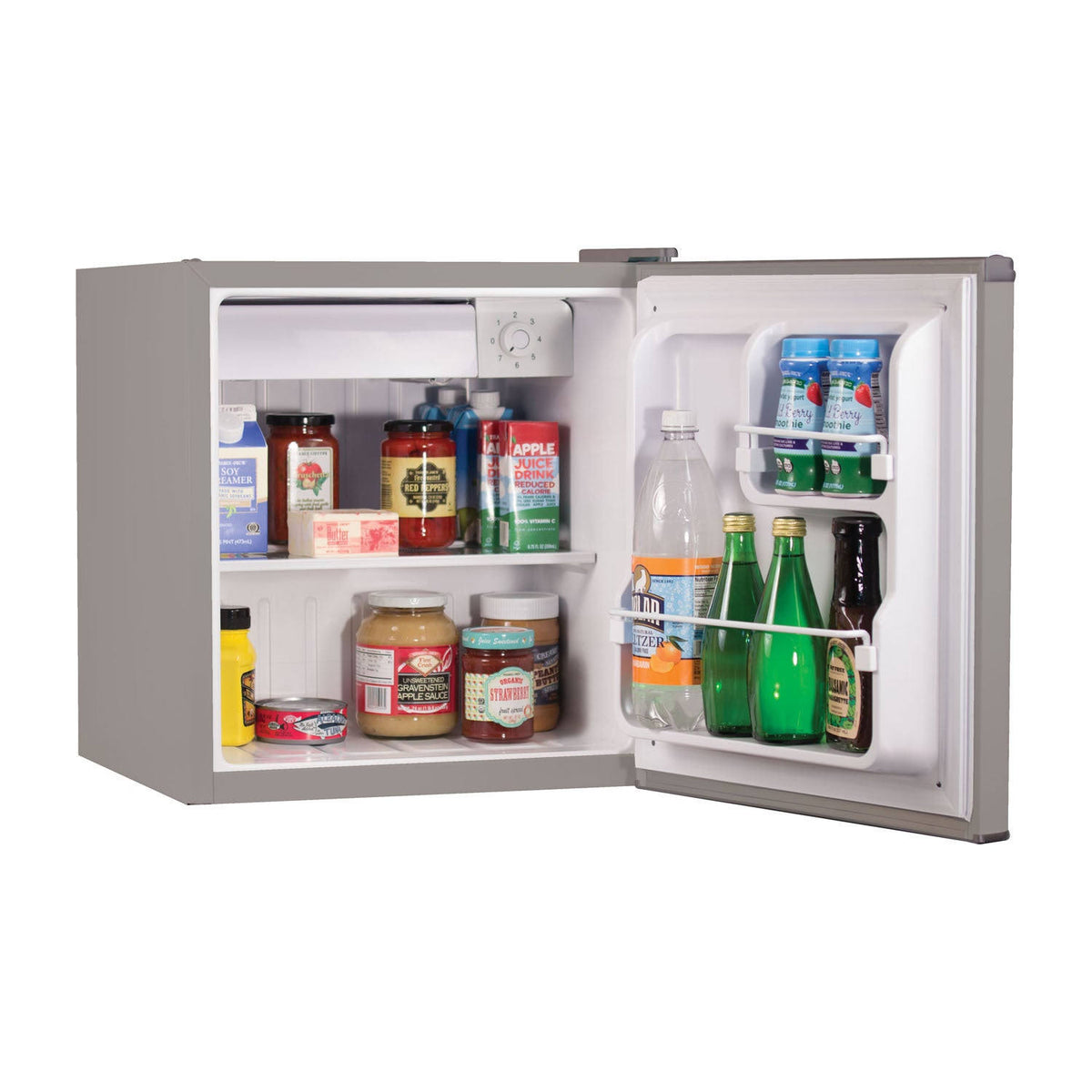 Black Silver Compact Fridge L31820