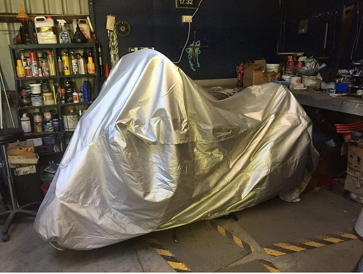 Motorcycle Cover with Reinforced Securing Straps and Storage Bag G5553