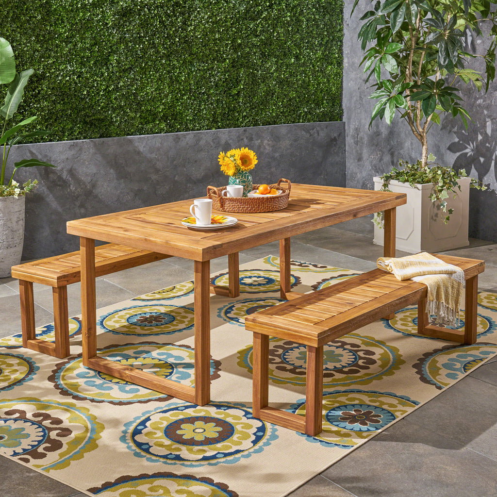 Natural Acacia Wood Picnic Set D121504