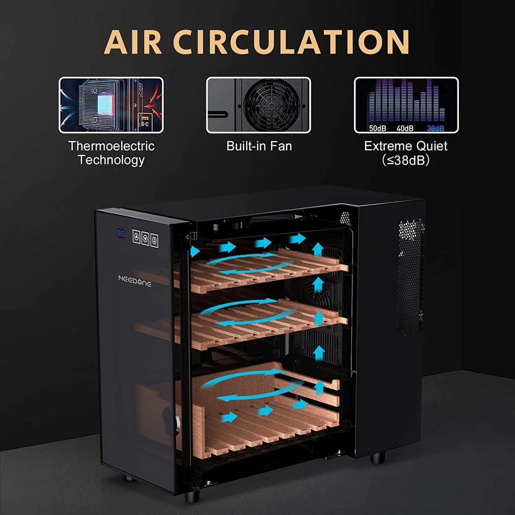 23L Electric Cigar Humidor with Spanish Cedar Wood Shelves O274156
