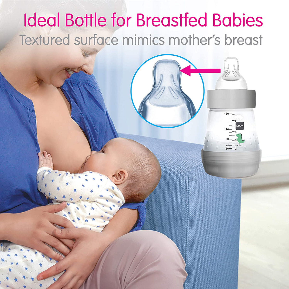 Peach 9 oz 3-Count Baby Bottles with Silicone Nipple H471378
