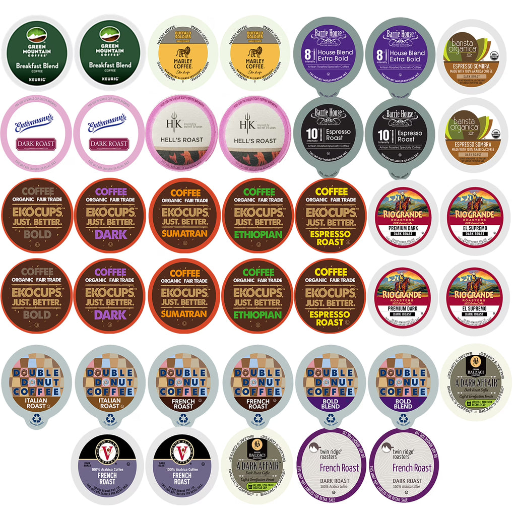 Bold Dark Roast Coffee Single Serve Cups Variety Pack K39233