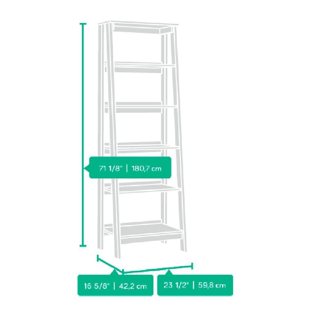 5 Shelf Bookcase, Jamocha Wood Finish I40662