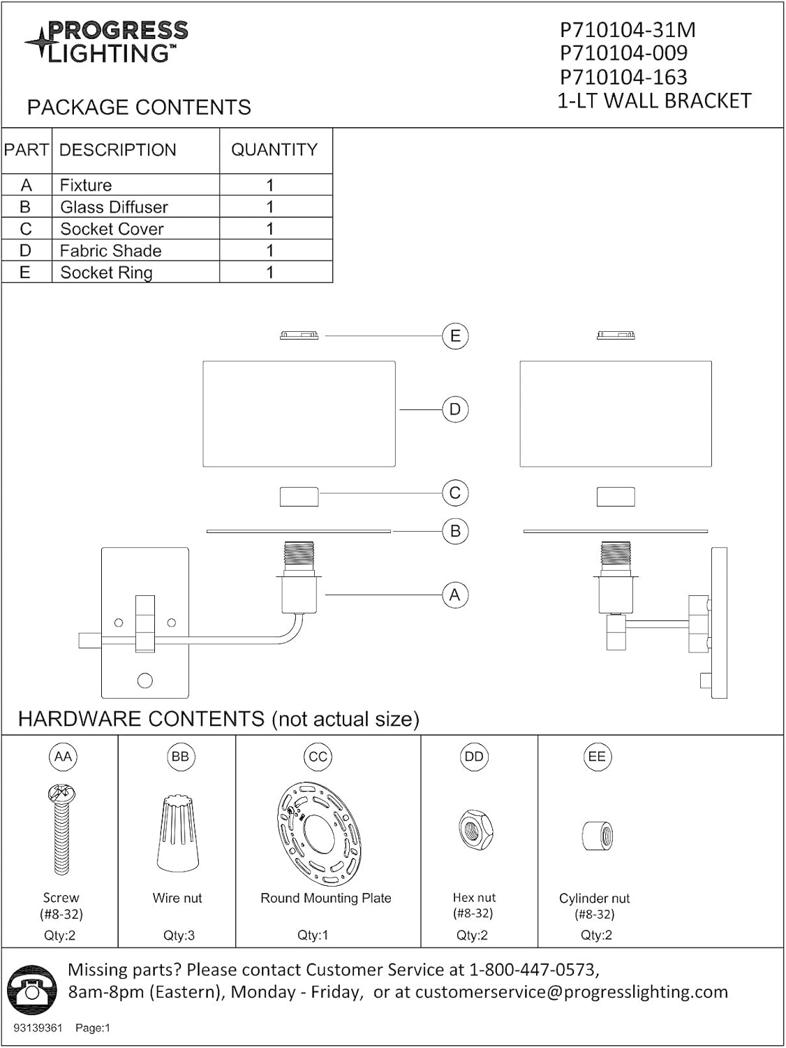 Nickel Wall Brackets C4903