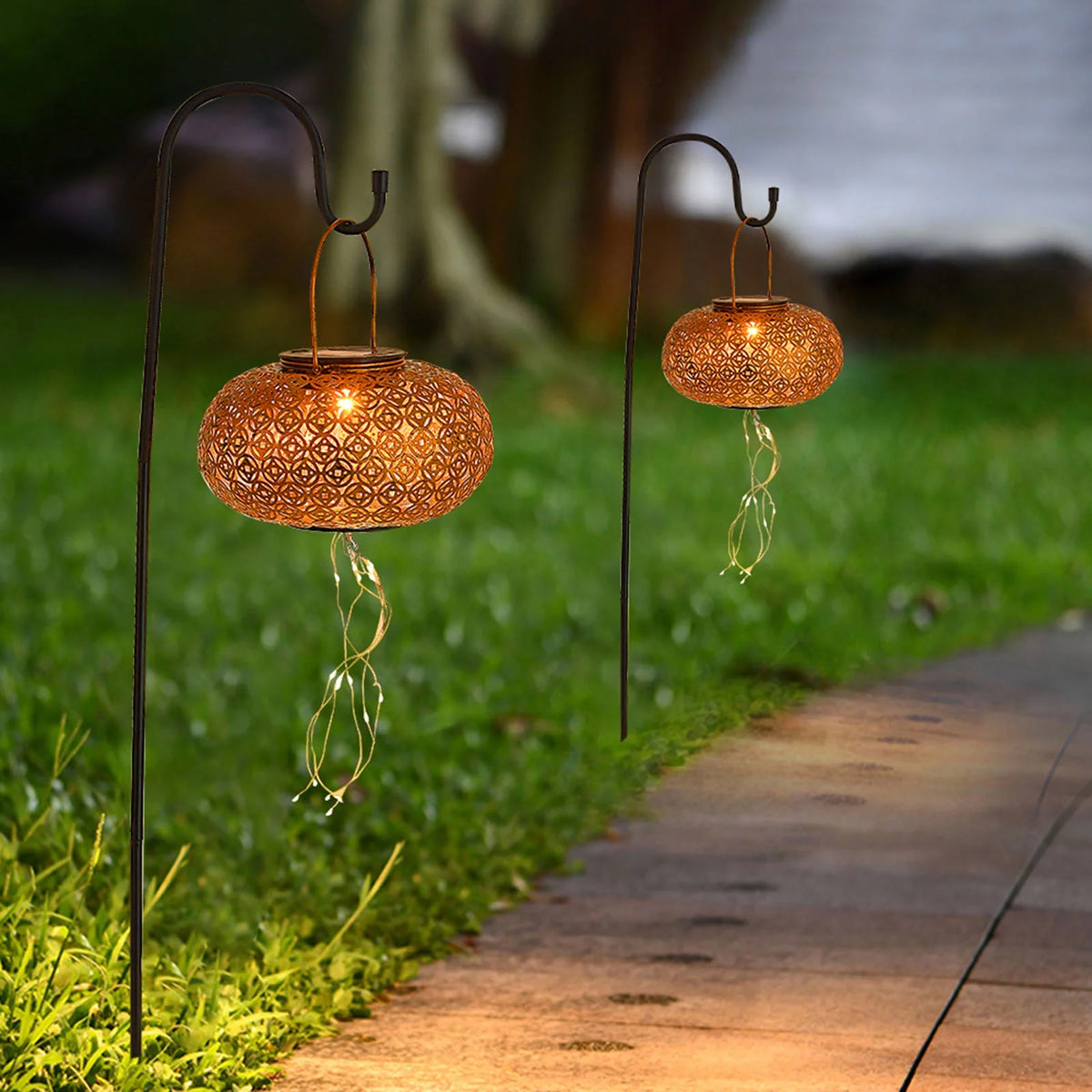 Solar Powered Chinese Lantern String Lamp S6229