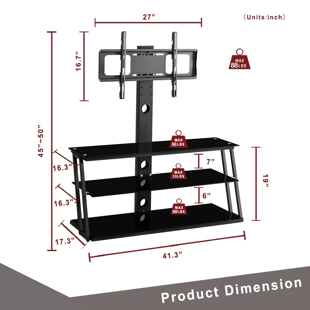 Swivel Floor TV Stand with Mount for 32 to 65" TV I670