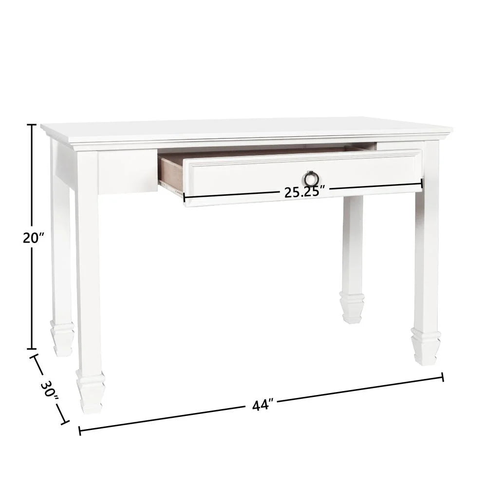 White 1-Drawer Wood Desk P190