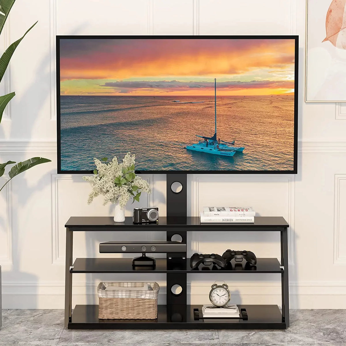 Swivel Floor TV Stand with Mount for 32 to 65" TV I670