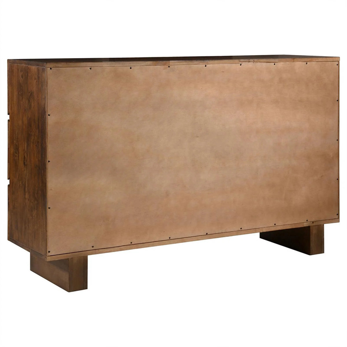6 Drawer Modern Wood Rectangular Dresser in Dark Brown J22267