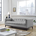 Light Gray Upholstered Fabric Sofa E734