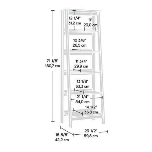 5 Shelf Bookcase, Jamocha Wood Finish I40662