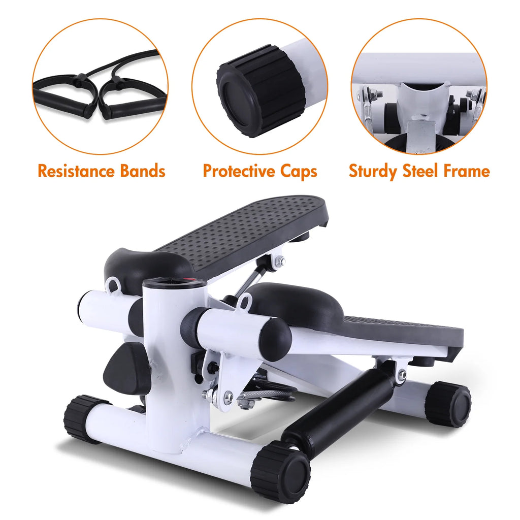 White Stair Stepper with Resistance Bands W518540