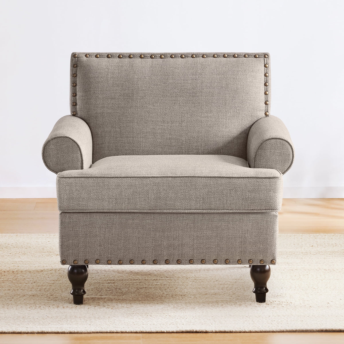 Brown Upholstered Accent Chair P11243